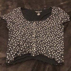 american eagle button up top